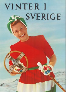 Vinter i Sverige 1951 affisch i sverige. Affischer poster retro-poster Vintage, turist