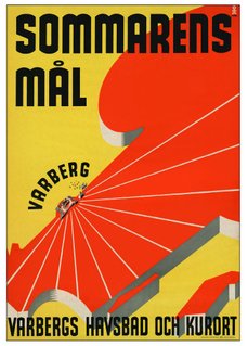 affisch varberg karta, retro-poster